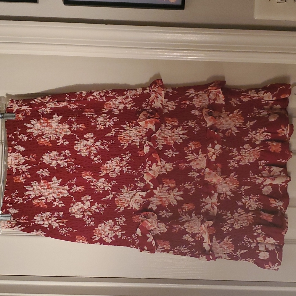 Ruched Midi Skirt